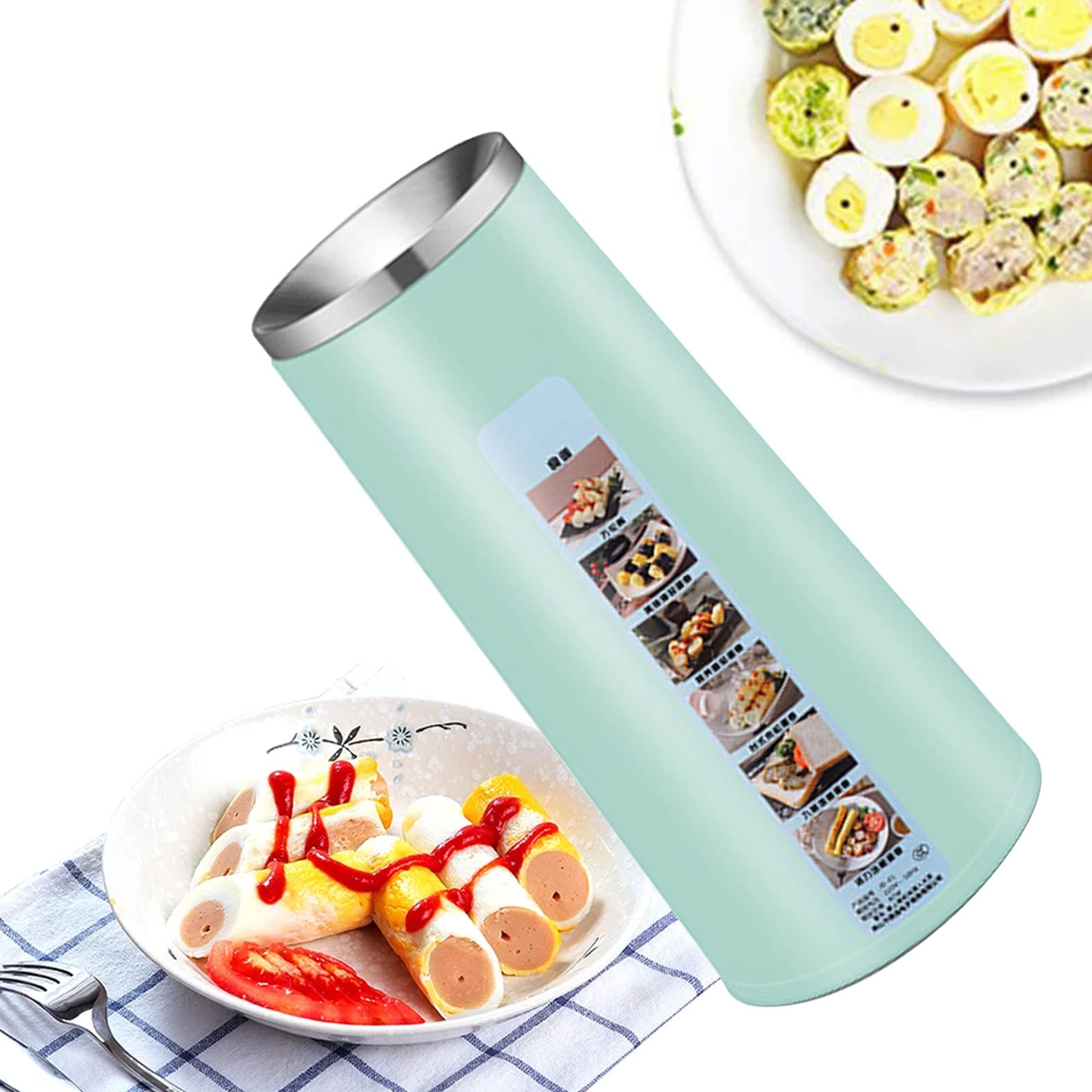 Automatic Egg Roll Maker & Rapid Egg Cooker - Multi-Function Breakfast Machine for Eggs, Sausage & Omelets - Perfect for Microwave Breakfast Sandwiches - Great Gift for Kids & Adults (Green) - Ideal for Quick Breakfasts, Family Meals & Kitchen Convenience