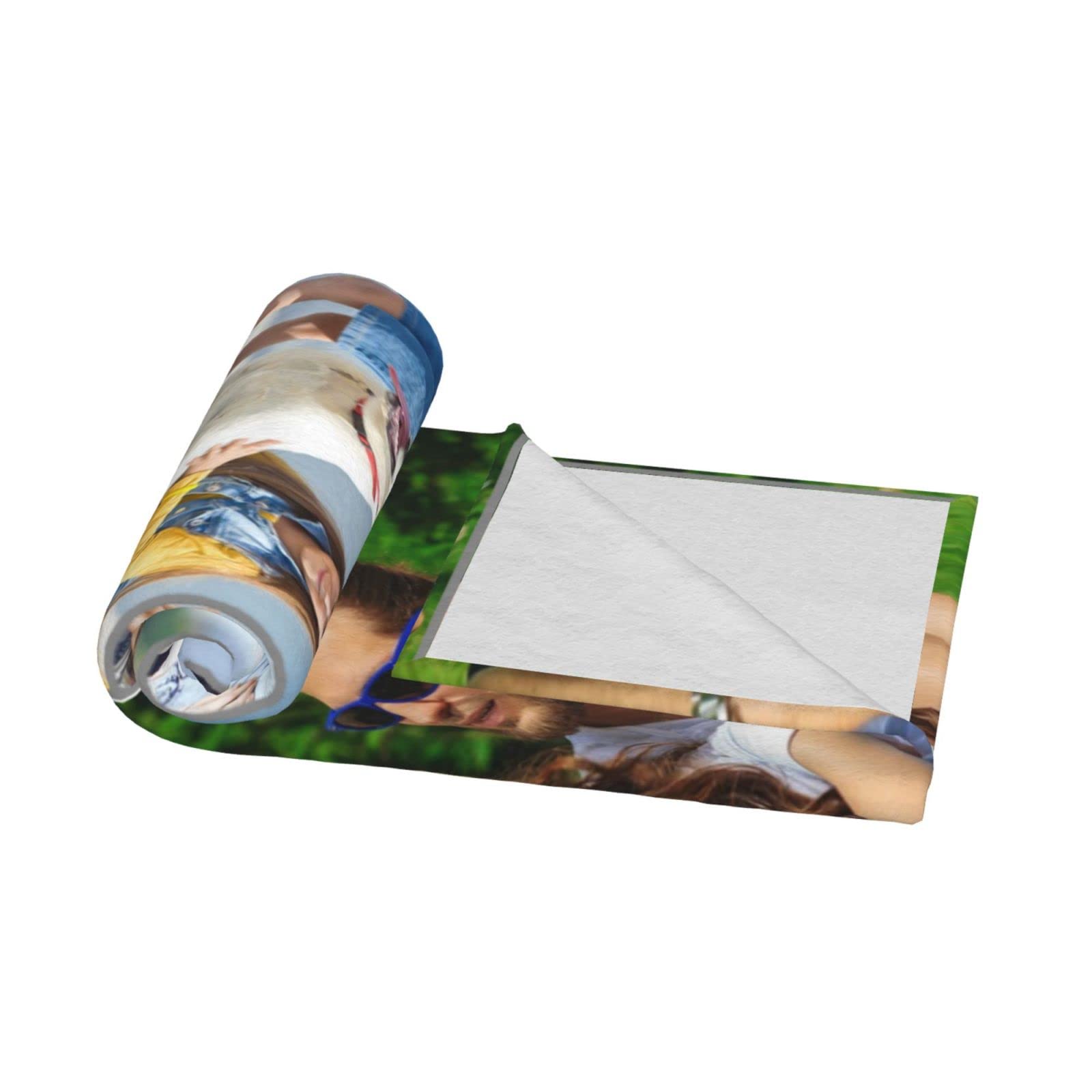 Custom Photo Blanket with Text - Personalized Picture Collage Fleece Blanket for Adults, Kids & Family | Dog & Pet Blankets | Birthday, Christmas, Halloween Gift (80
