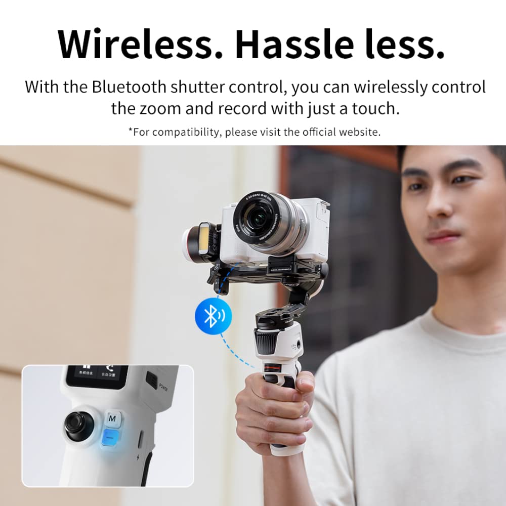 Zhiyun Crane-M3 S Combo 3-Axis Handheld Gimbal Stabilizer for Mirrorless Cameras, Smartphones & Action Cameras - All-in-One Design with Phone Holder | Perfect for Vlogging, Travel Filming & Content Creation