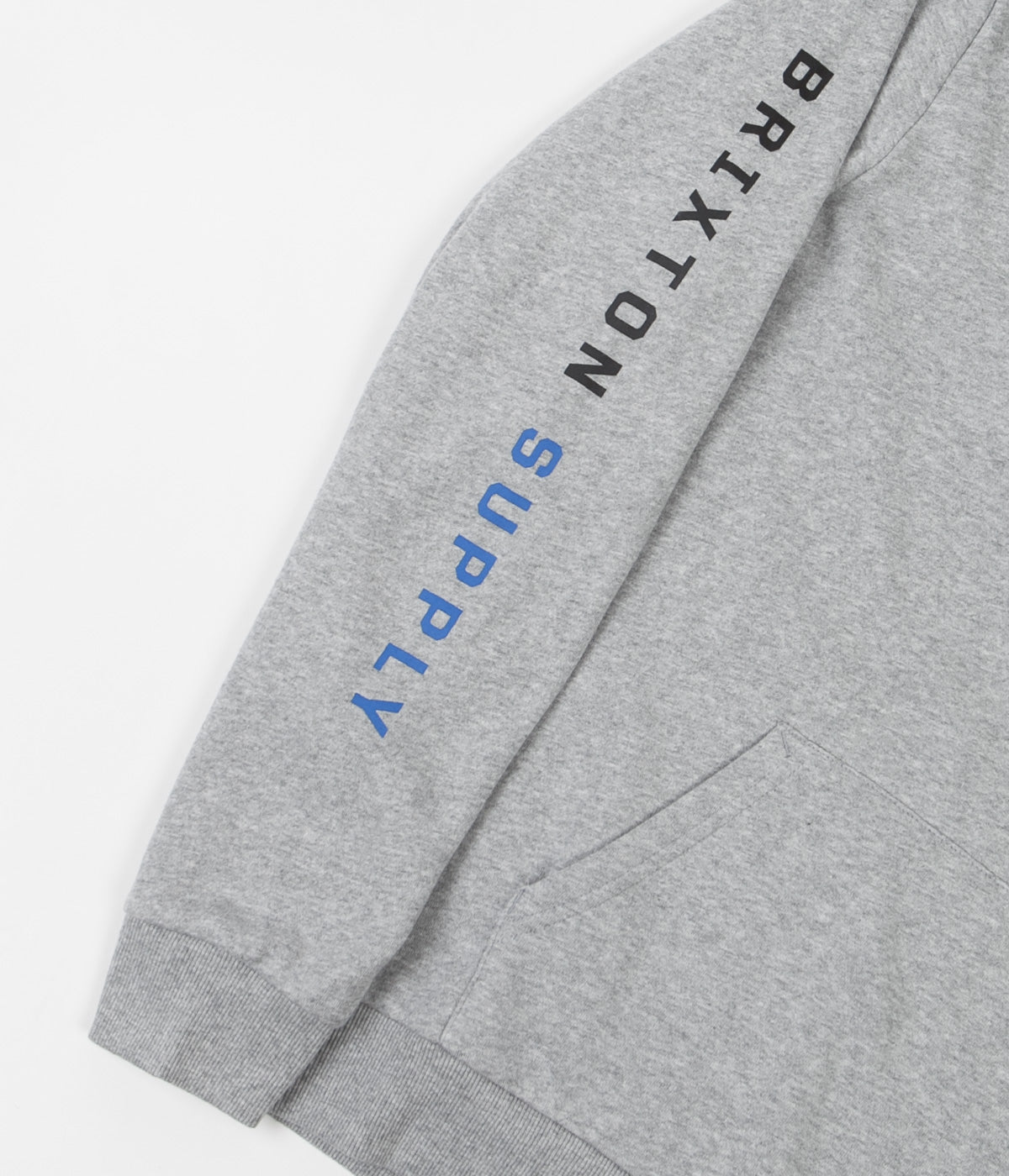 Brixton Crest Hoodie for Men & Women - Heather Grey Pullover Sweatshirt | Casual Streetwear & Outdoor Activities