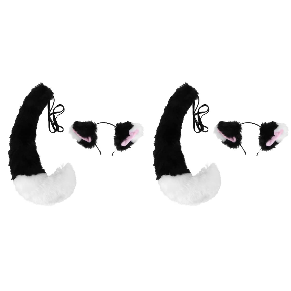 Bestoyard 2pcs Fox Ears Headband and Tail Set - Cute Animal Cosplay Costume Accessories for Kids Girls, Perfect for Halloween Dress Up, Birthday Parties, and Pretend Play