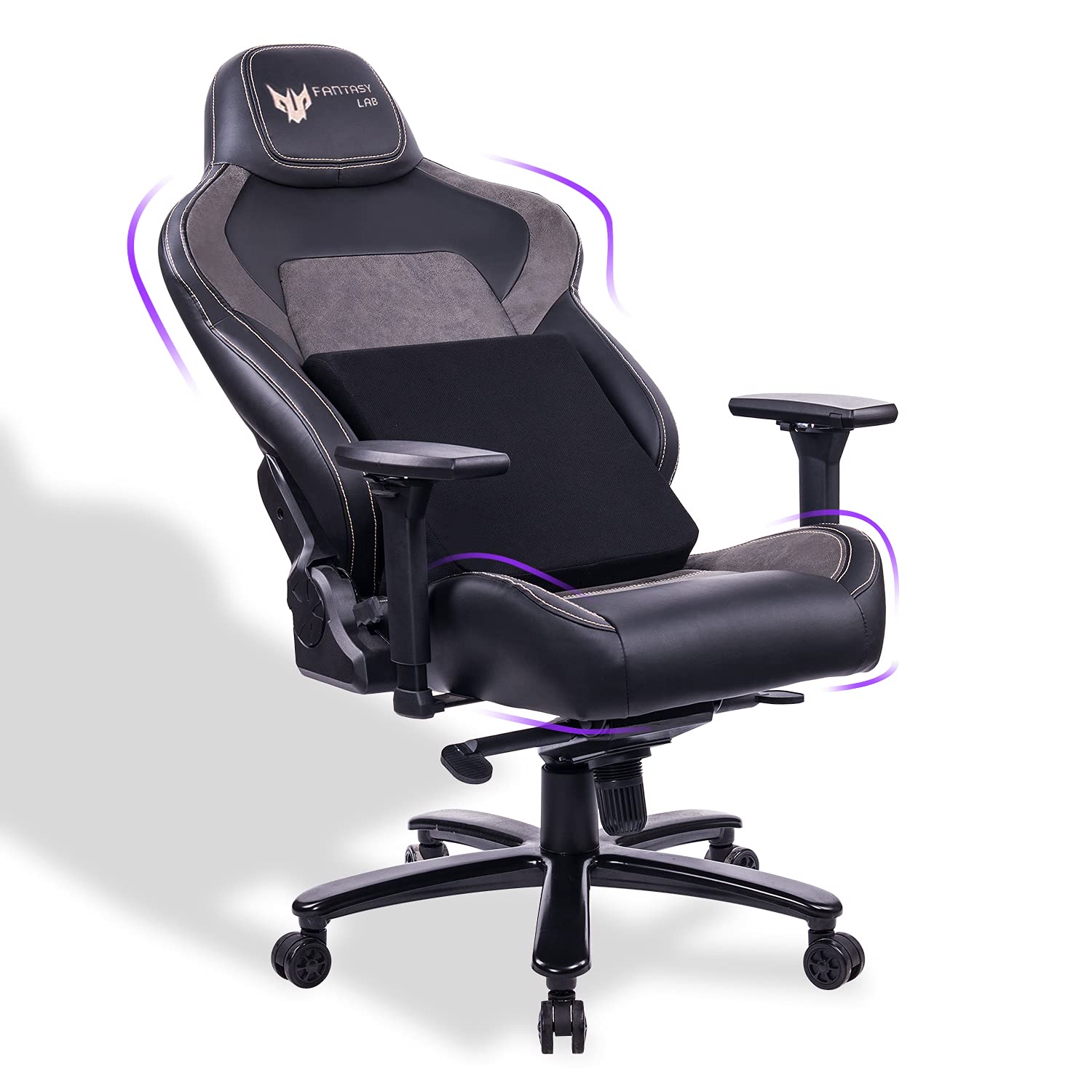 FANTASYLAB Big and Tall Gaming Chair for Adults - Heavy Duty 400lb Weight Capacity, 160° Recliner, 4D Adjustable Armrests, Ergonomic High Back PC Office Chair - Perfect for Gaming, Work, and Home Office Use