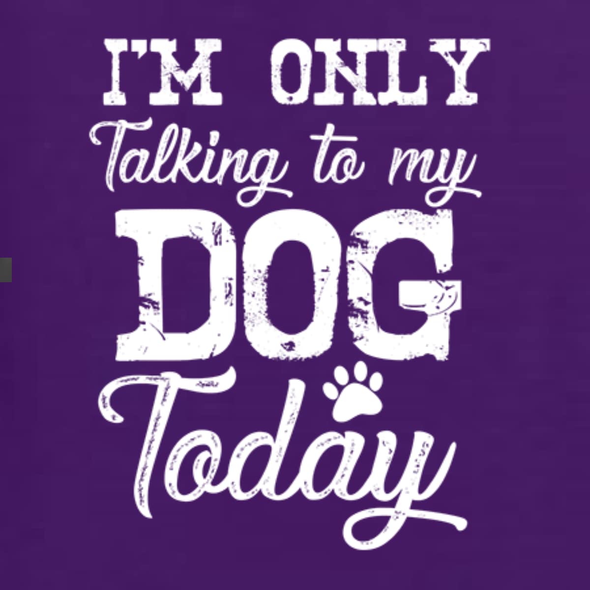 Wild Bobby 'I'm Only Talking to My Dog Today' Funny Dog Lover Unisex Graphic Hoodie Sweatshirt - Perfect for Pet Owners, Dog Walks & Casual Outfits