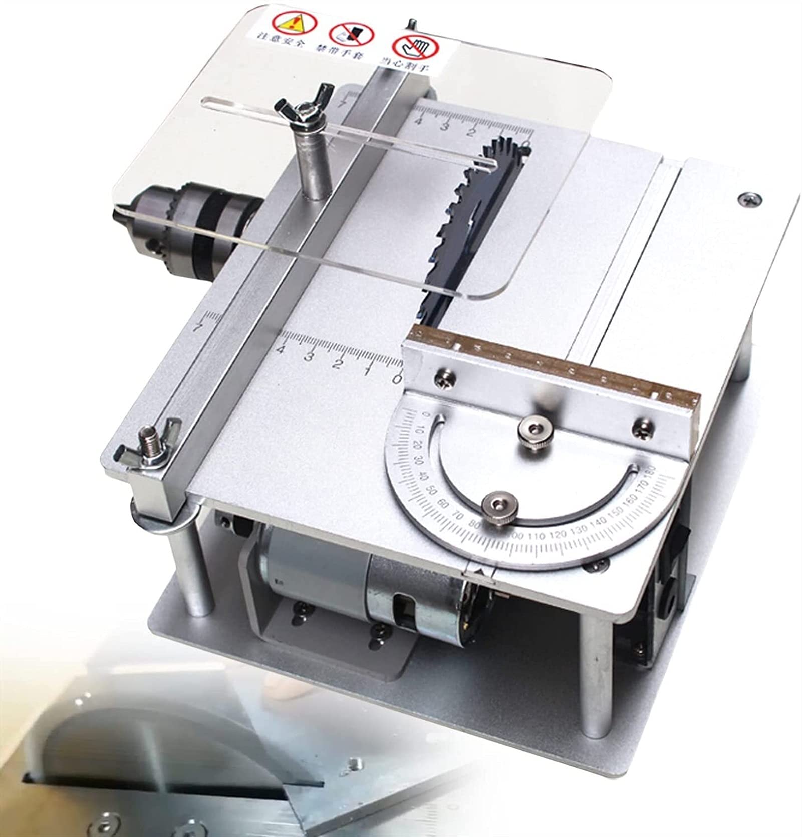 Mini Woodworking Table Saw - 7-Speed Adjustable DIY Tool for Precision Wood Cutting | Home Workshop & Craft Projects