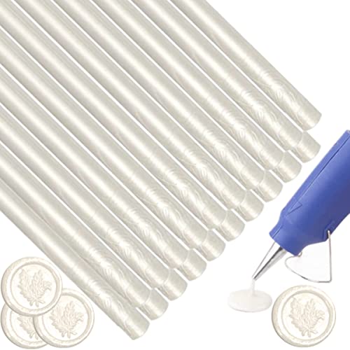 ONWISE 20pcs Pearl White Wax Seal Sticks for 0.43