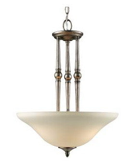 Z Lite Lighting 901P AP Clayton Collection 3-Light Pendant Chandelier in Antique Pewter Finish - Modern Dining Room Lighting Fixture for Kitchen Island, Foyer & Entryway