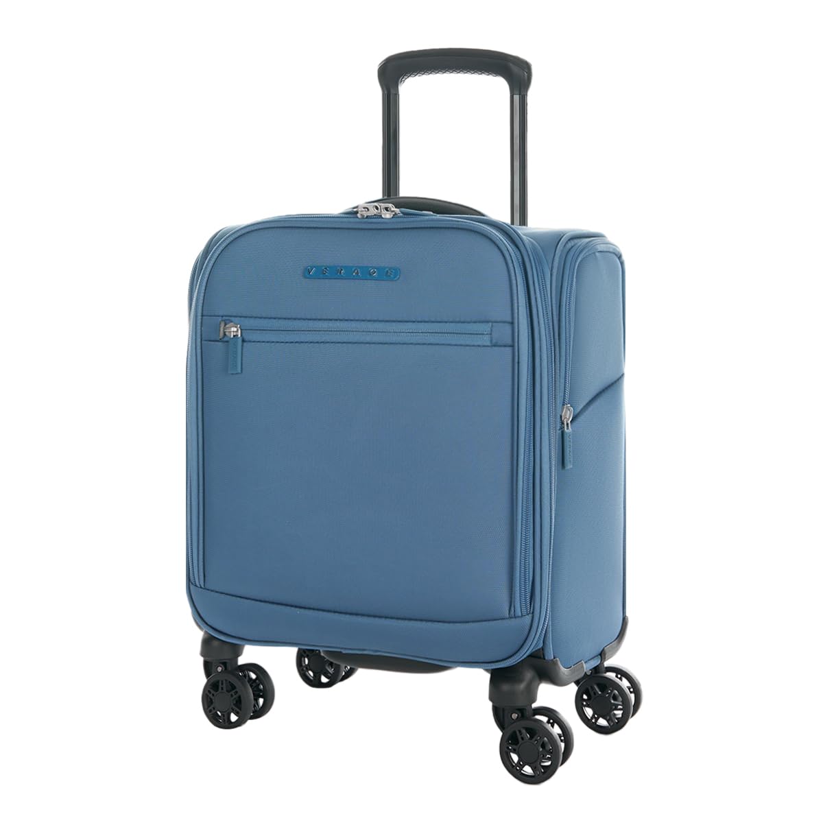Vercase 14-Inch Underseat Carry-On Luggage with Wheels - Lightweight Softside Spinner Suitcase for Air Travel, Perfect for Short Trips & Airplane Cabin Storage (Coast Blue) | Compact Travel Bag for Men & Women, Ideal for Business Trips & Weekend Getaways