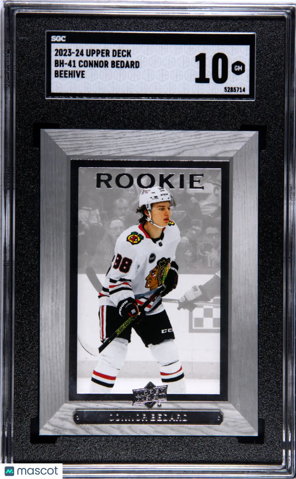 2023-24 Upper Deck Extended Series Connor Bedard Rookie Card Beehive SGC 10 Gem Mint - Perfect for Hockey Card Collectors and Sports Memorabilia Enthusiasts