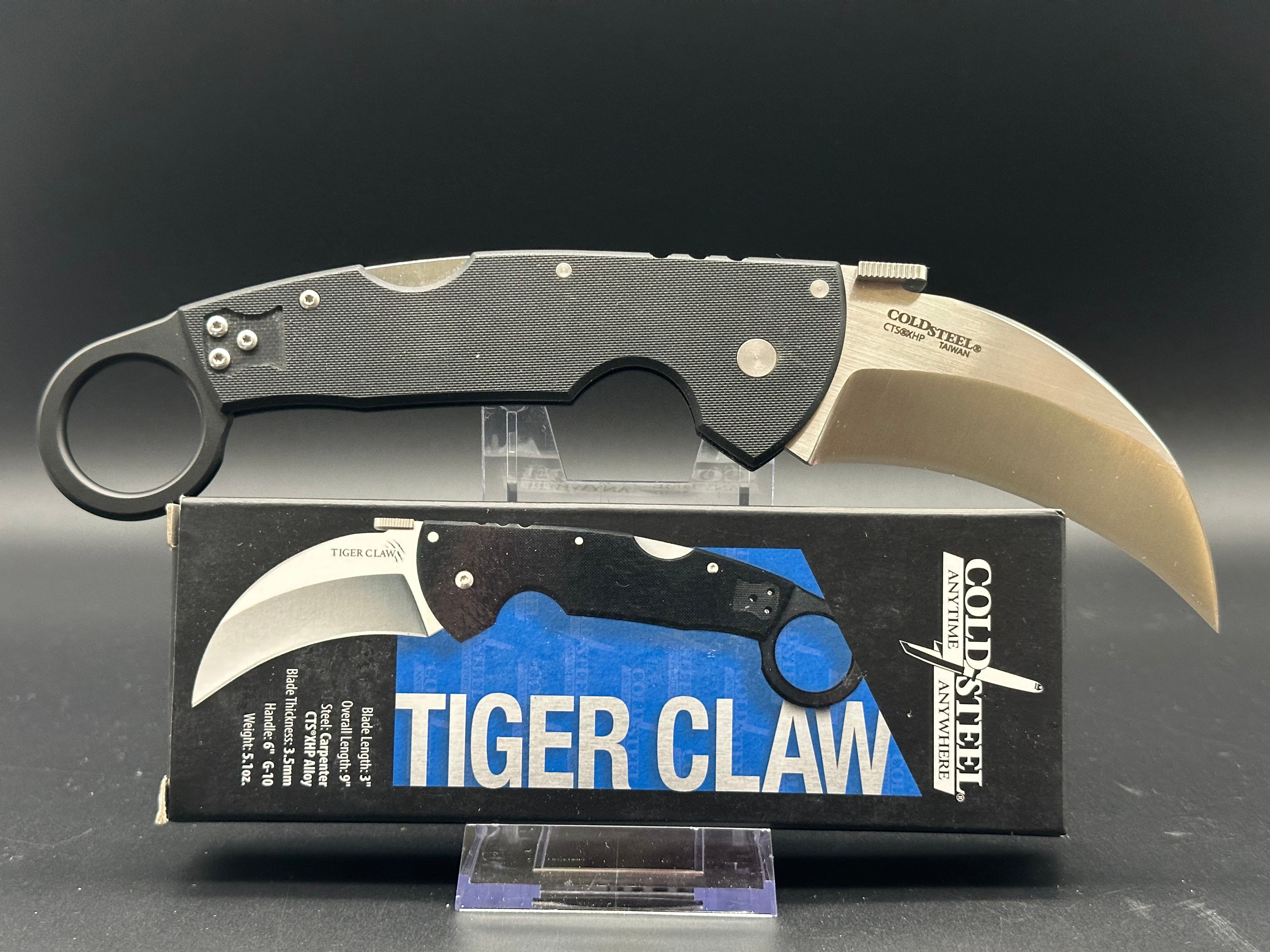 Cold Steel Tiger Claw Karambit Lockback Knife - 3.25