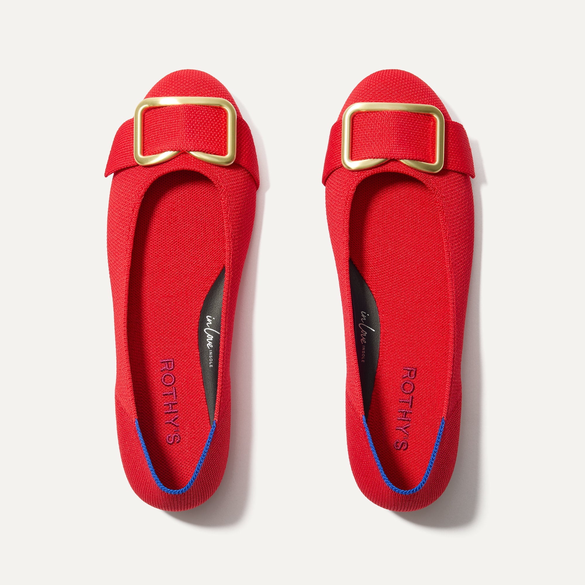 Emblem Ballet Flats for Women - Comfortable Cardinal Red Slip-On Shoes | Perfect for Work, Casual Outfits & Travel