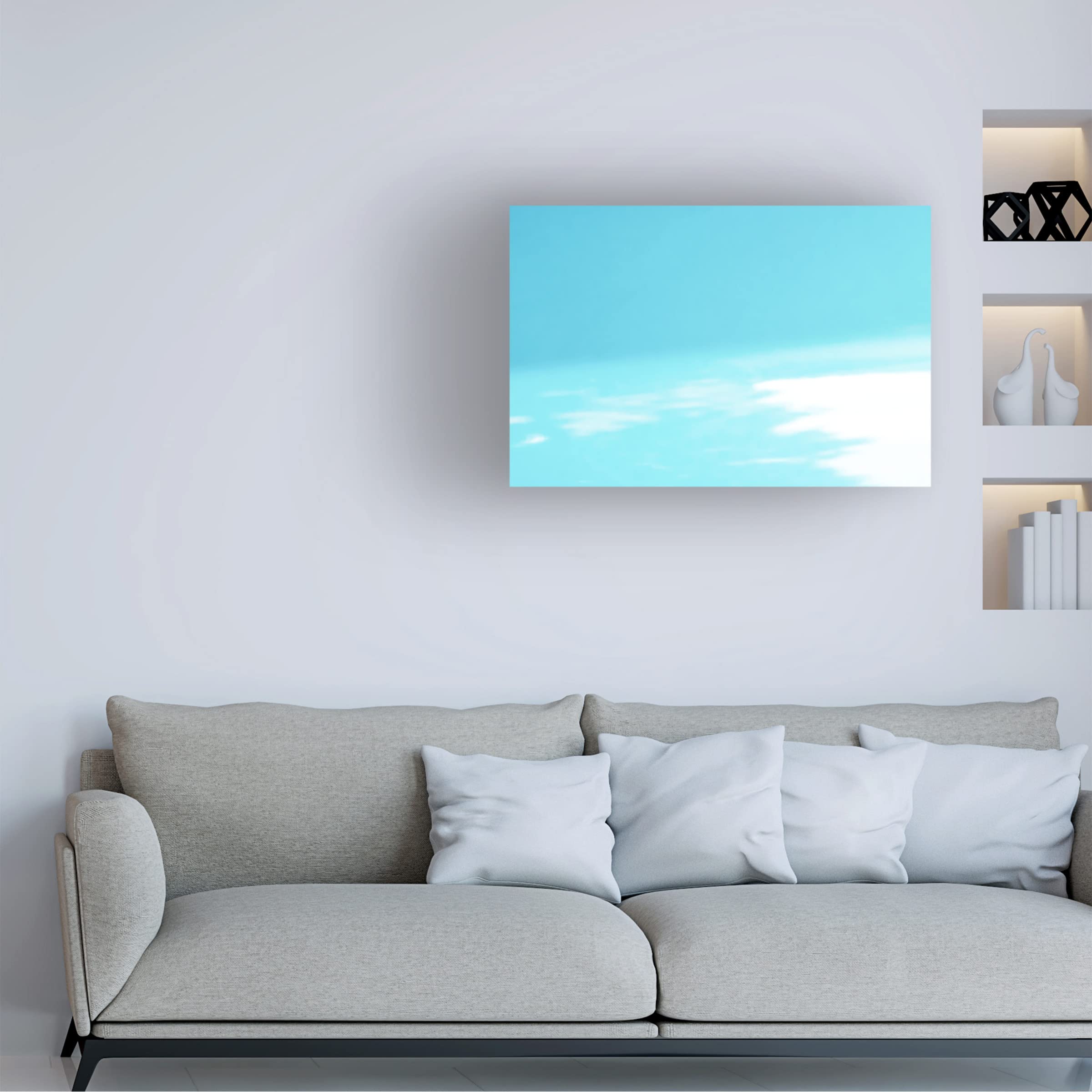 Trademark Fine Art 'Ocean Meets the Sky 05' by Eva Bane - 12x19 Inch Stretched Canvas Wall Art - Perfect for Living Room, Bedroom & Office Decor