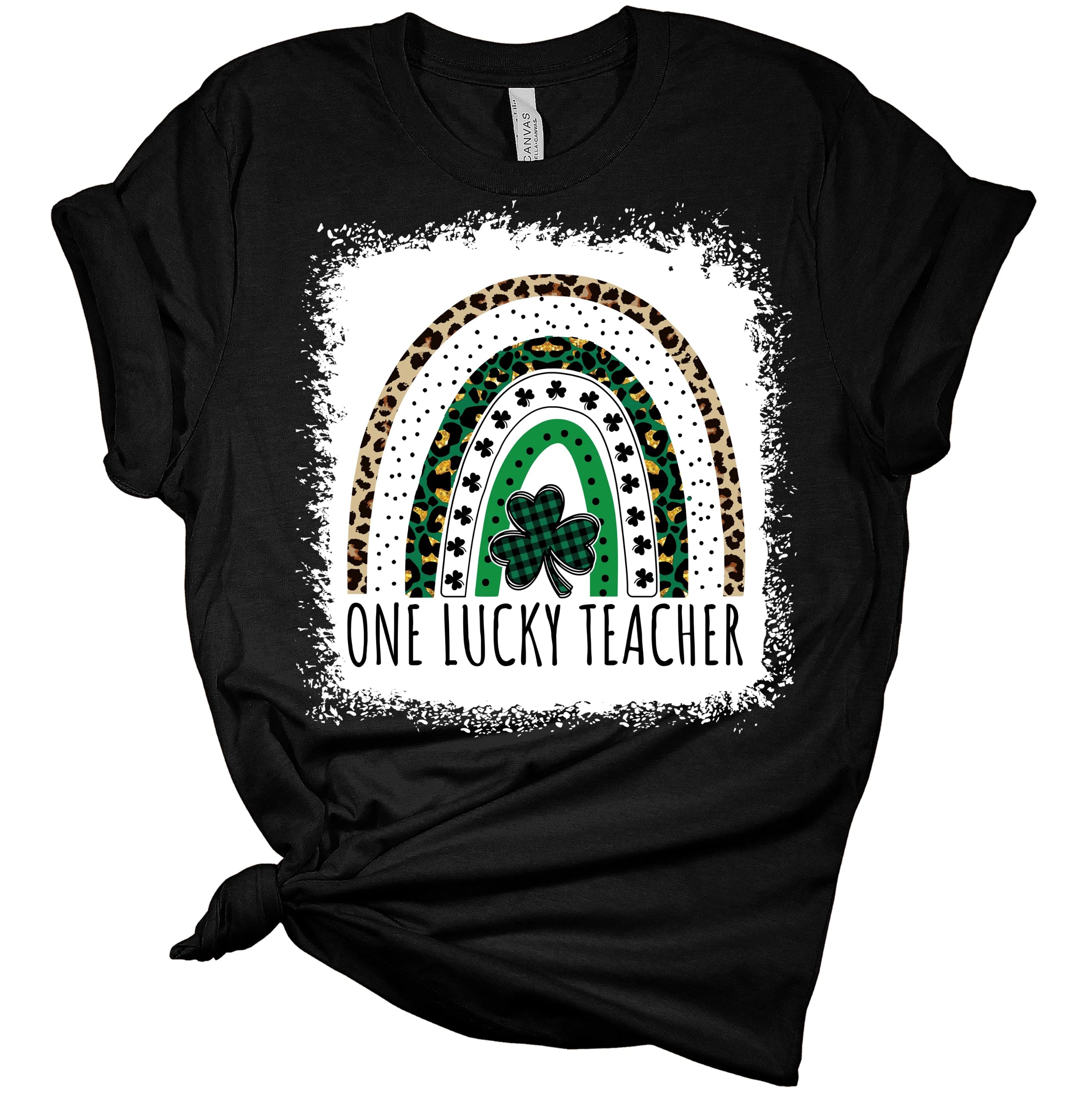 One Lucky Teacher St. Patrick's Day T-Shirt - Funny Irish Appreciation Gift for Educators - Perfect for Classroom Celebrations & March Festivities