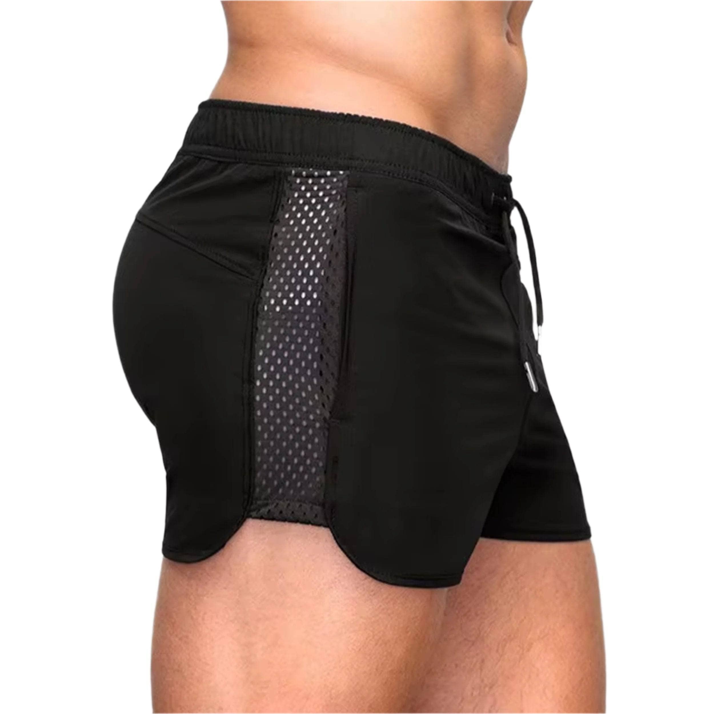 Black Prime Hoochie Daddy Shorts for Men - Comfortable Summer Swim & Lounge Shorts - Perfect for Beach, Pool, Gym, and Casual Wear