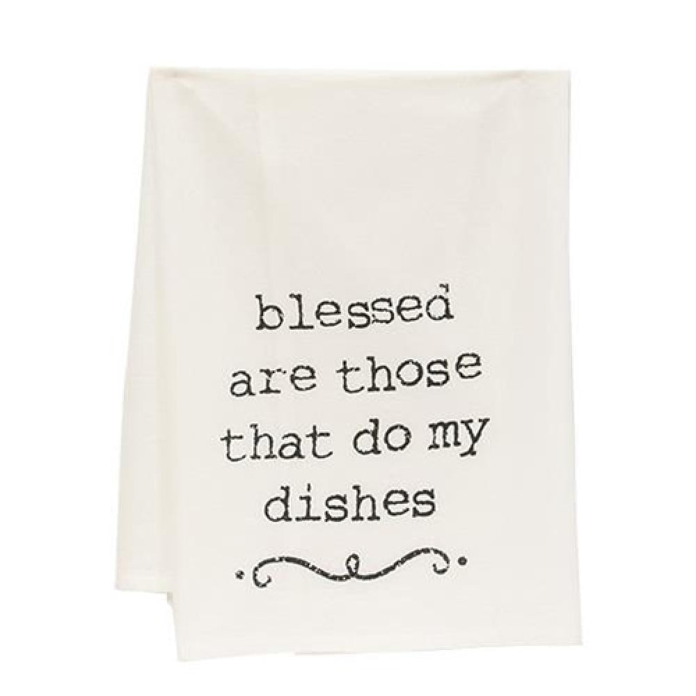 Blessed Are Those That Do My Dishes - Funny Kitchen Dish Towel - Perfect for Washing Dishes, Cleaning Countertops & Housewarming Gifts