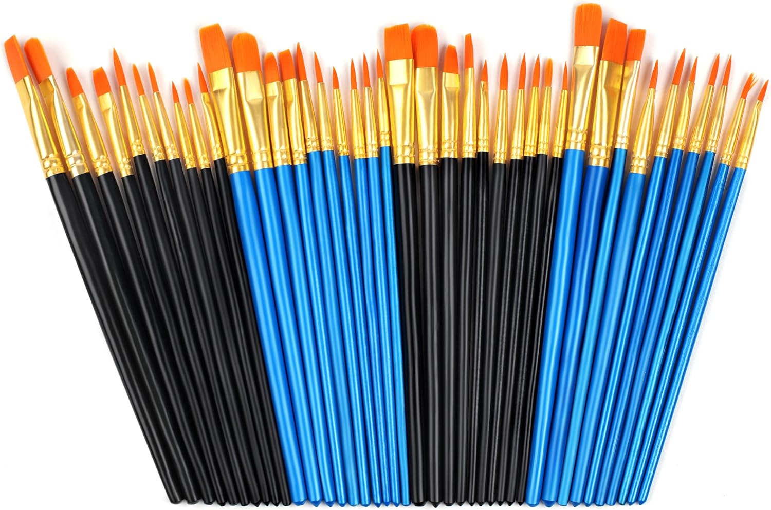 40 Pcs Professional Paint Brush Set for Acrylic, Oil & Watercolor Painting - Fine Detail, Miniature & Rock Art Brushes - Perfect for Artists, Beginners & DIY Craft Projects