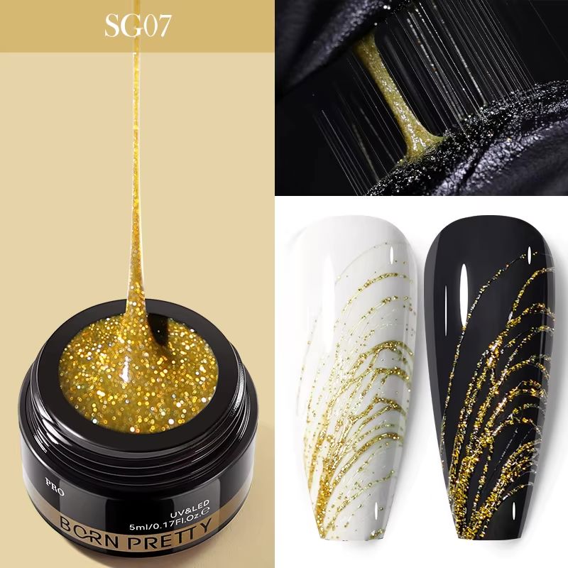Born Pretty Spider Gel 5ml - 3D Nail Art Extension Glue for Halloween & Cosplay Nail Designs - Perfect for DIY Manicures & Professional Salon Use
