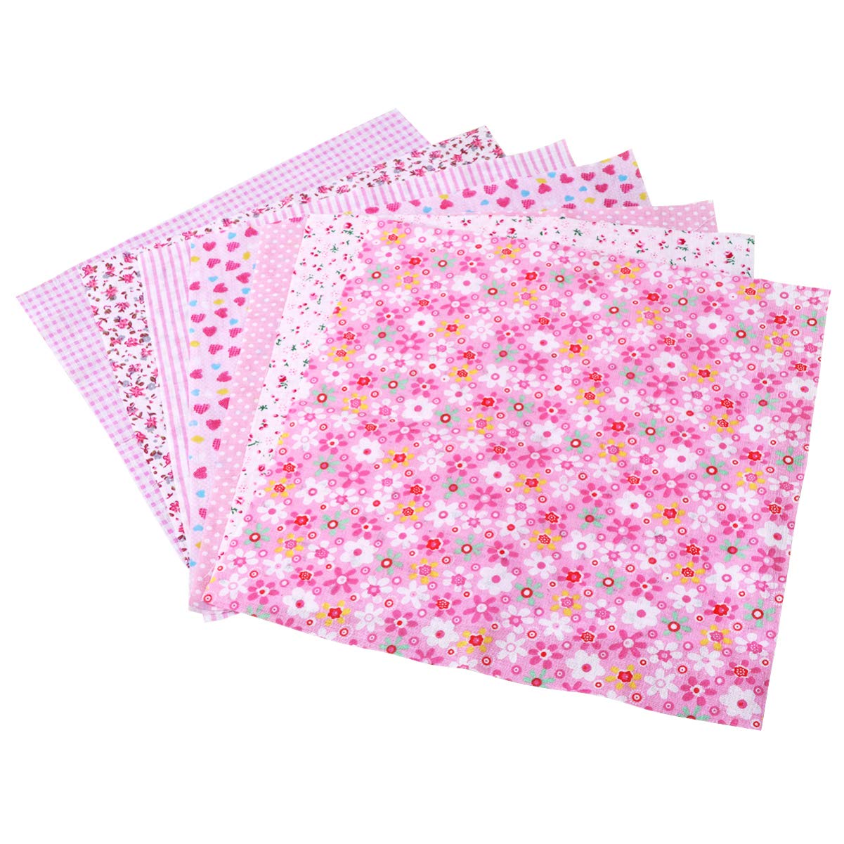 Healifty 6-Piece Cotton Craft Fabric Bundle - DIY Sewing, Quilting & Scrapbooking Supplies - Premium Patchwork Cloth Squares & Faux Leather Sheets for Home Decor Projects | Perfect for DIY Crafts, Home Decoration & Gift Making