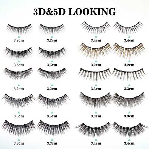 Waterproof 3D Magnetic Eyelashes with Eyeliner Kit - Natural Looking False Lashes for Dramatic Volume - Perfect for Weddings, Parties & Special Occasions