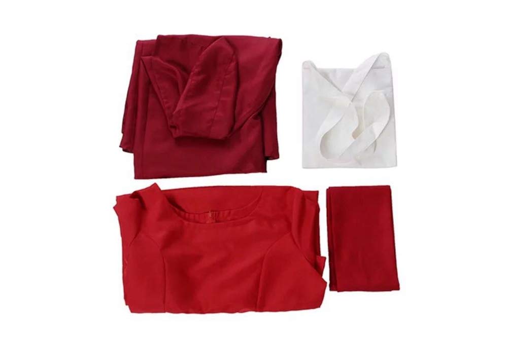 The Handmaid's Tale Offred Red Dress Costume - Women's TV Show Character Halloween Cosplay Outfit for Parties, Book Events & Feminist Protests