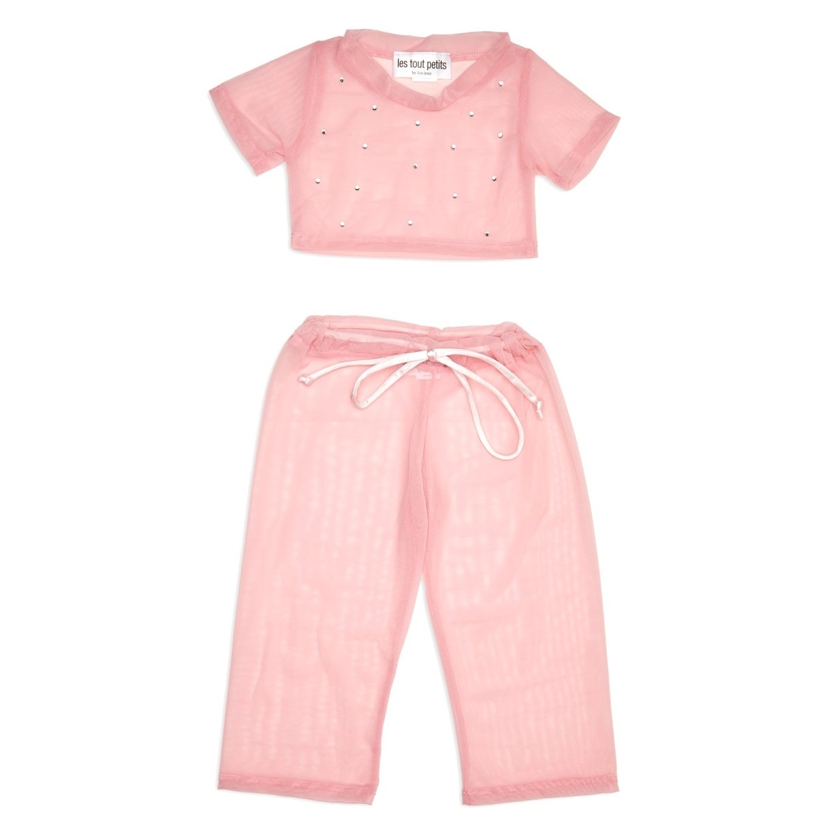 Crystal Stone Mesh Top and Pants Set for Women | Trendy Two-Piece Outfit | Perfect for Parties, Night Out & Summer Fashion
