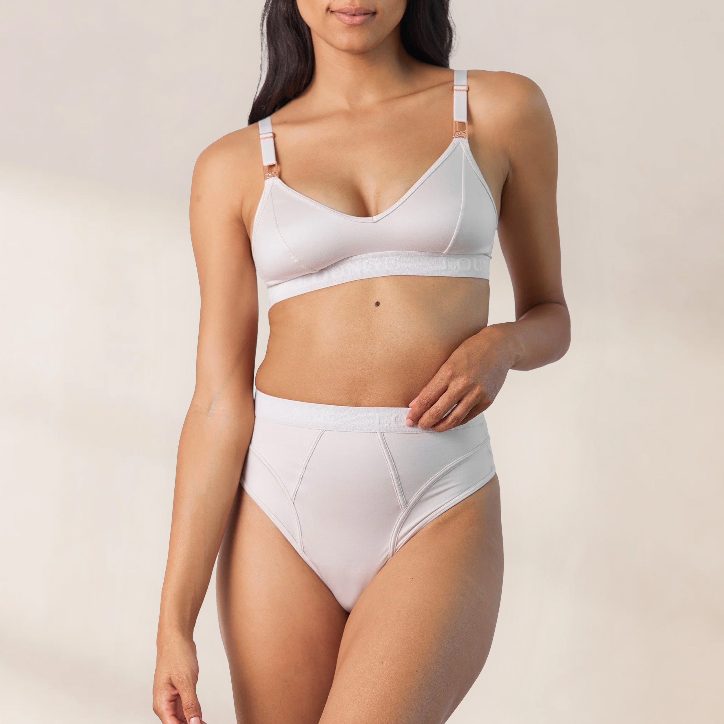 Nurture Nursing Bra - Comfortable & Supportive Maternity Bra for Breastfeeding Moms in Cream | Perfect for Daytime Wear & Night Nursing