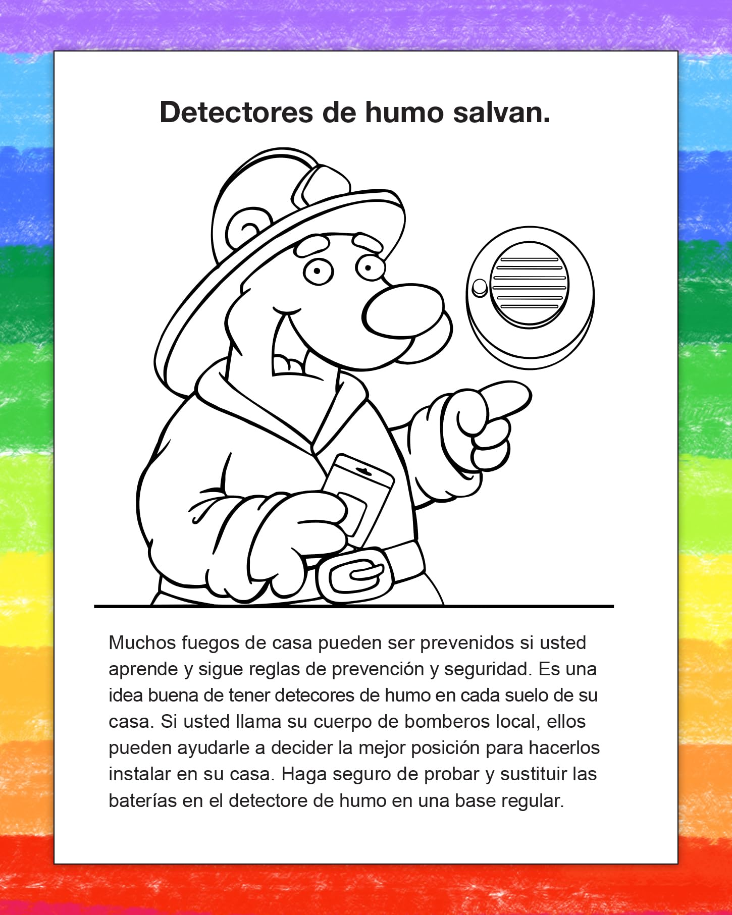 ZOCO - 250 Bulk Pack Custom Fire Safety Coloring Books in Spanish (Without Crayons) - Educational Games & Activities for Kids - Perfect for Fire Prevention Week, School Safety Programs & Bilingual Learning