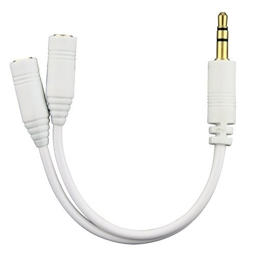 Universal 3.5mm Headphone Splitter - Dual Audio Jack Adapter for Kindle Fire HD 7/8.9, Paperwhite, DX & More - Share Music/Games with Friends - Perfect for Travel, School & Home Entertainment