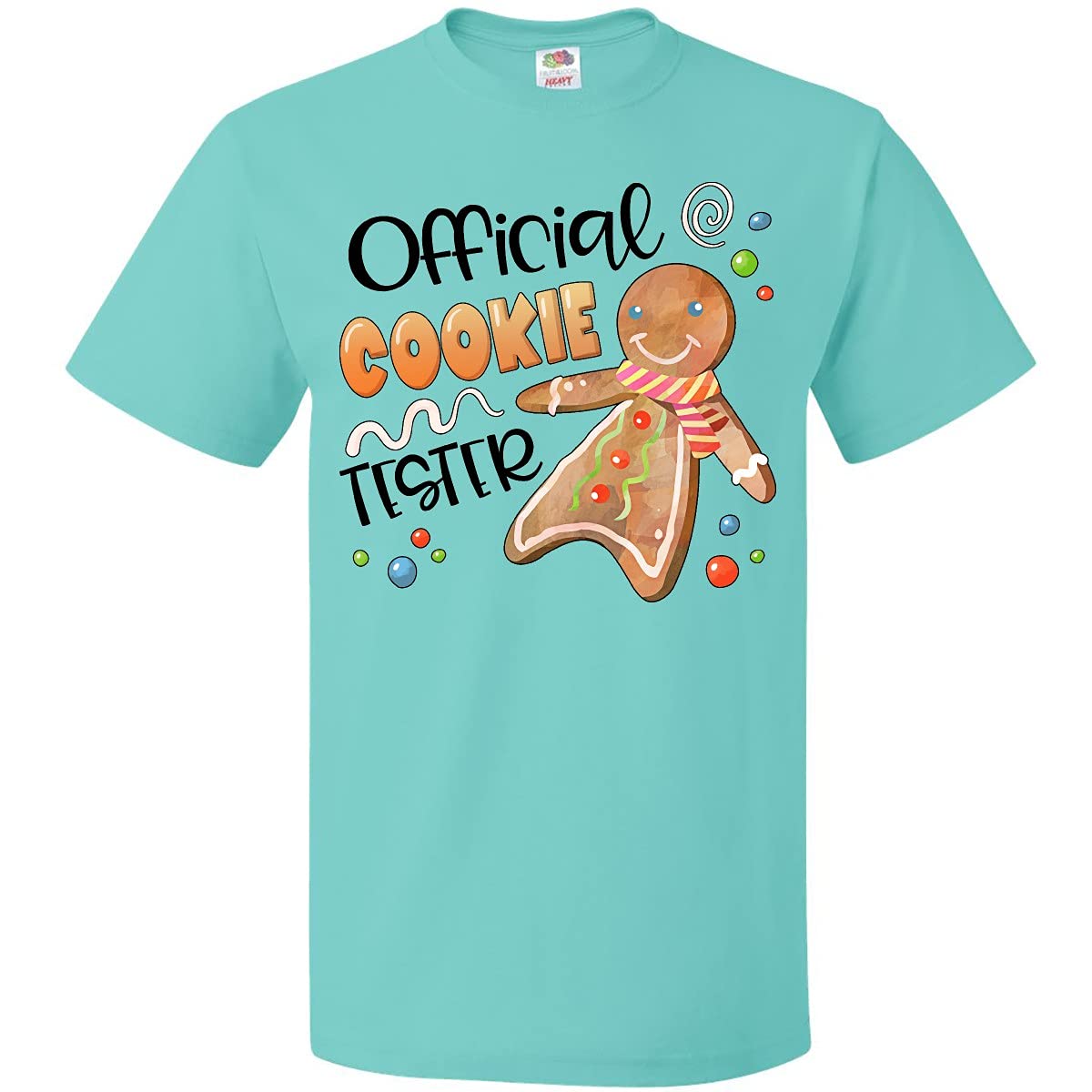 Inktastic Official Cookie Tester Cute Gingerbread T-Shirt - Funny Christmas Baking Graphic Tee for Women & Men - Perfect Holiday Gift & Baking Enthusiast Apparel
