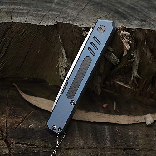 Premium Titanium Alloy Folding Pocket Knife with Strong Blade & Secure Clip - Perfect EDC Knife, Survival Tool & Men's Gift for Camping, Hiking & Outdoor Adventures