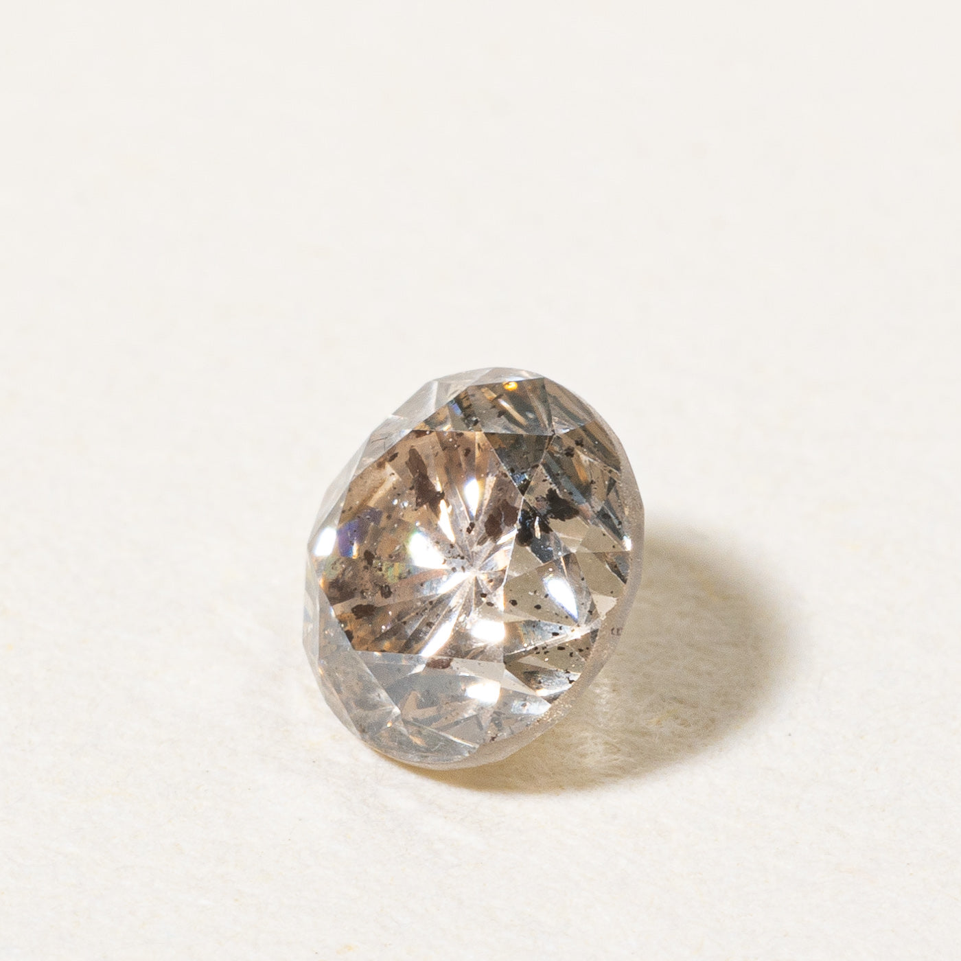 0.54ct Round Brilliant Cut Light Brown Loose Diamond - Ideal for Engagement Rings, Wedding Bands & Fine Jewelry Making