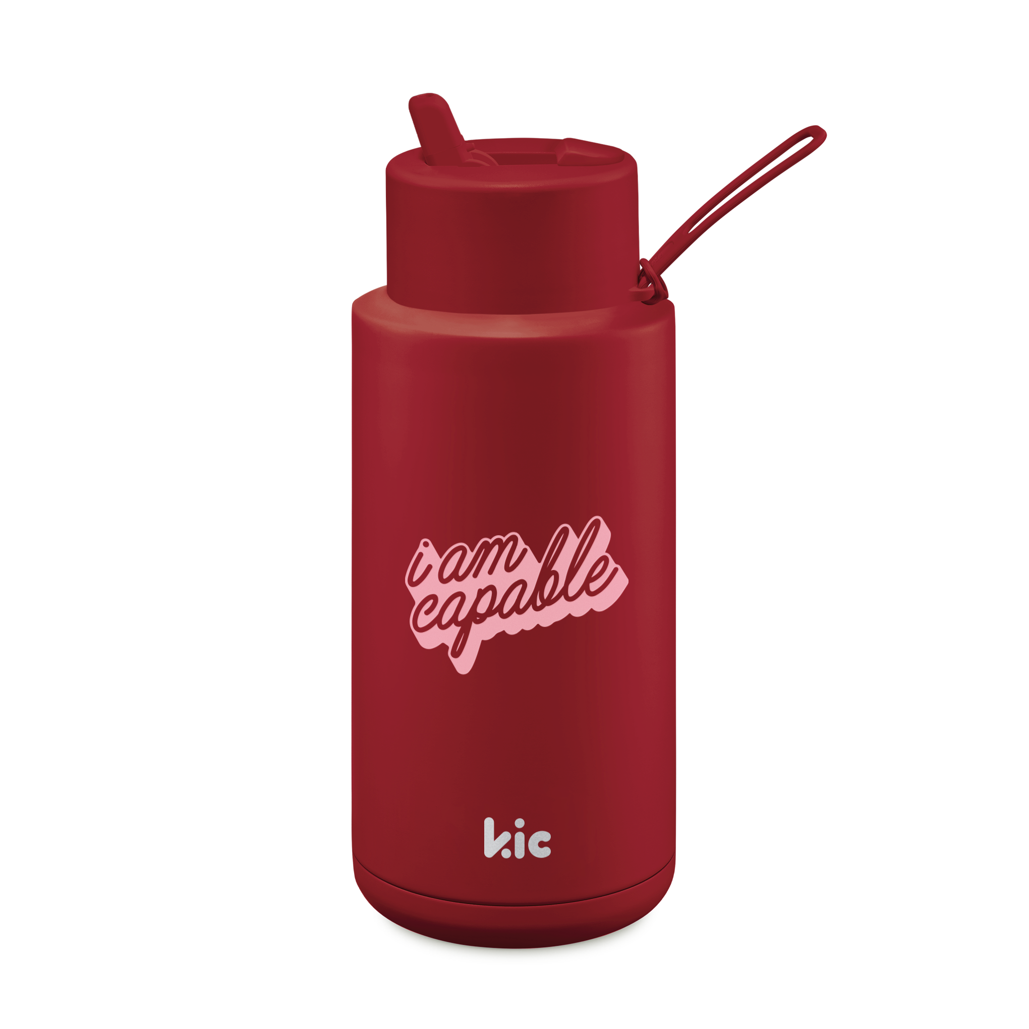 Kic Ceramic Reusable Water Bottle - 34oz (1000ml) Insulated Eco-Friendly Travel Mug for Hot & Cold Drinks - Perfect for Office, Gym, Hiking and Outdoor Activities