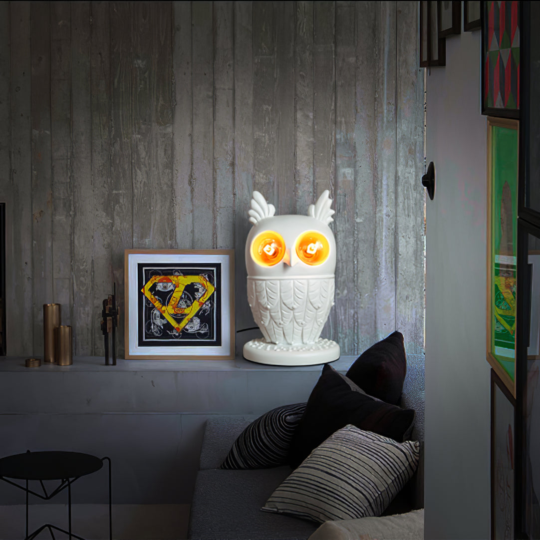 Stylish Owl Table Lamp for Bedroom & Nursery - Cute Night Light with Adjustable Brightness - Perfect for Kids Room Decor & Cozy Reading Ambiance