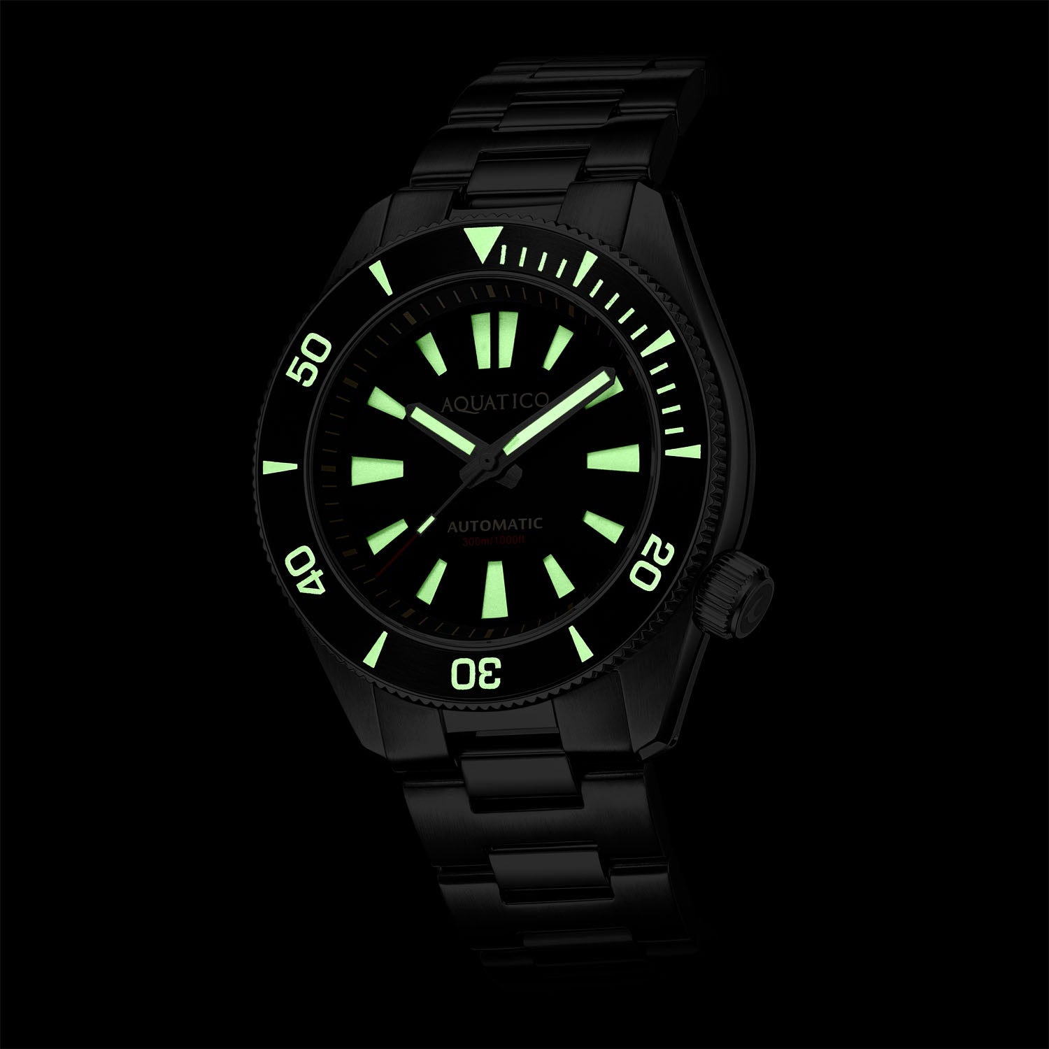 Aquatico Poseidon Blue Ceramic Bezel Dive Watch - Waterproof Luxury Men's Chronograph for Scuba Diving & Professional Use | Perfect for Ocean Exploration, Yachting & Formal Occasions