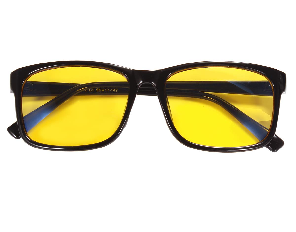 Night Driving Glasses for Women & Men - Anti-Glare Blue Light Blocking Lenses with Night Vision Enhancement - Perfect for Safe Night Driving, Computer Use, and Screen Protection