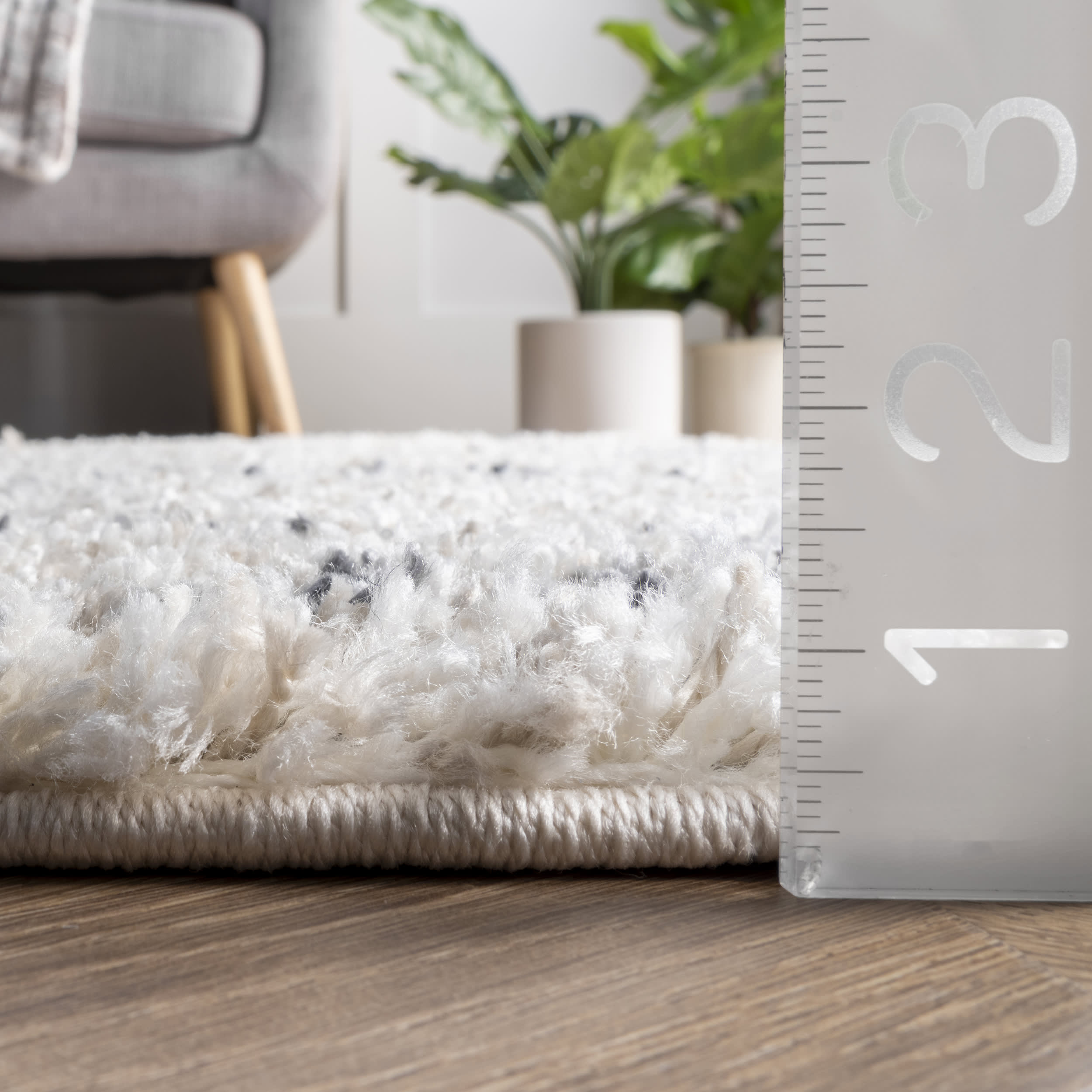 Luxury Diamond Band Tassel Rug - Soft Beige Bohemian Area Rug for Living Room, Bedroom & Nursery - Home Decor & Floor Mat