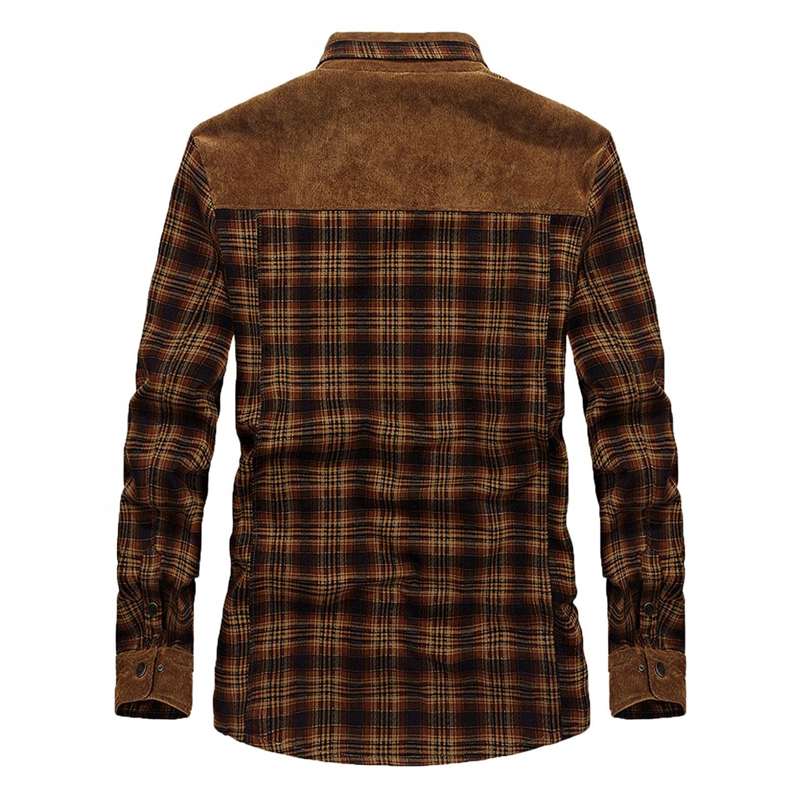 Men's Cotton Plaid Flannel Shirt - Lightweight Winter Jacket, Regular Fit Casual Button Down Shirt for Outdoor Activities & Layering