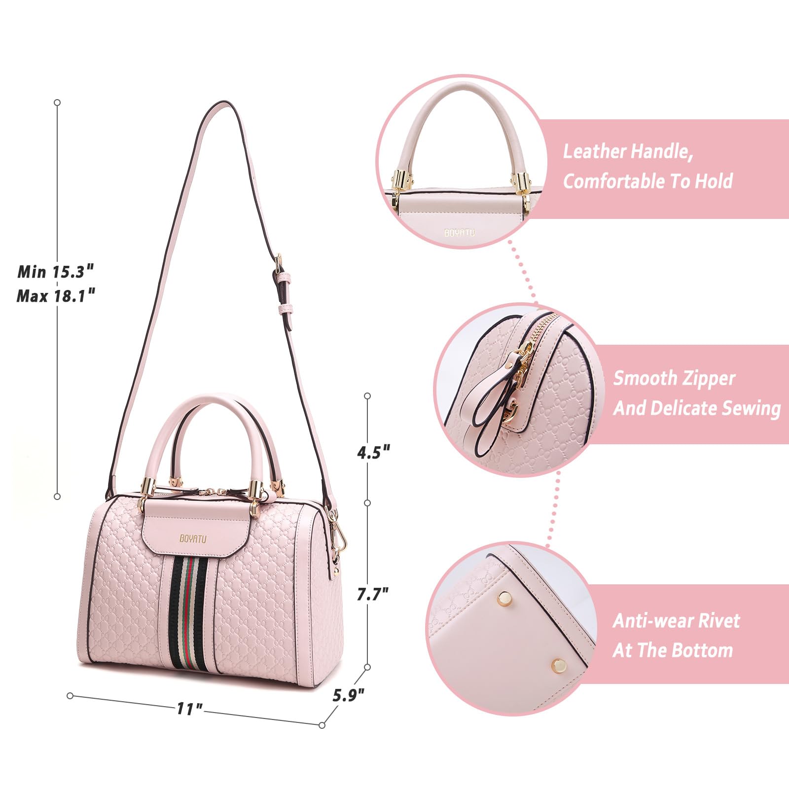 Stylish Leather Satchel Bags for Women - Fashionable Shoulder Purse & Top Handle Barrel Handbag | Perfect for Work, Travel & Everyday Use