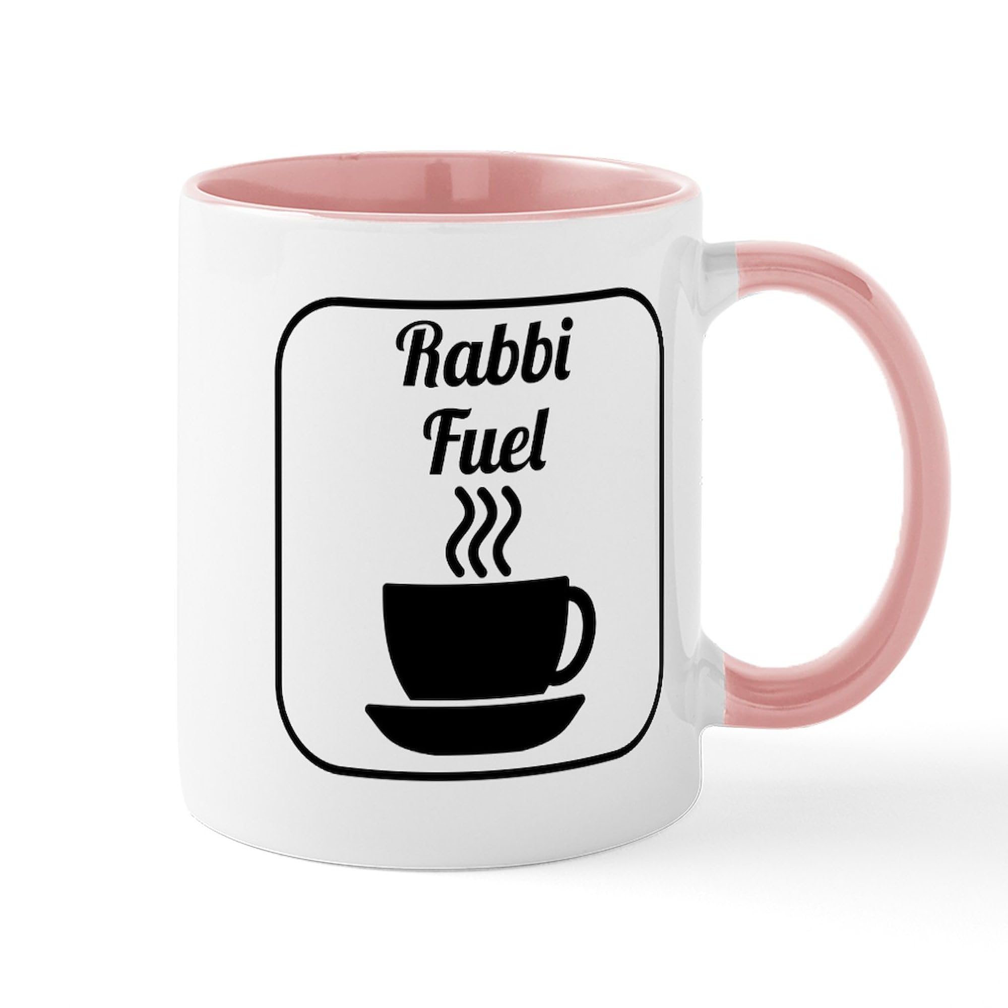 Rabbi Fuel 11 oz (325 ml) Ceramic Coffee Mug - Perfect for Hot Beverages, Office Use & Gift Giving