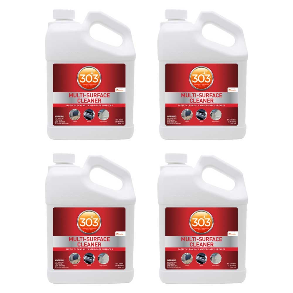 303 Products-30570 Multi Surface Cleaner Spray, 128 fl oz (Pack of 4) - All Purpose Marine & Boat Cleaner for Fiberglass, Vinyl & Metal Surfaces | Ideal for Boat Cleaning, RV Maintenance & Outdoor Equipment Care
