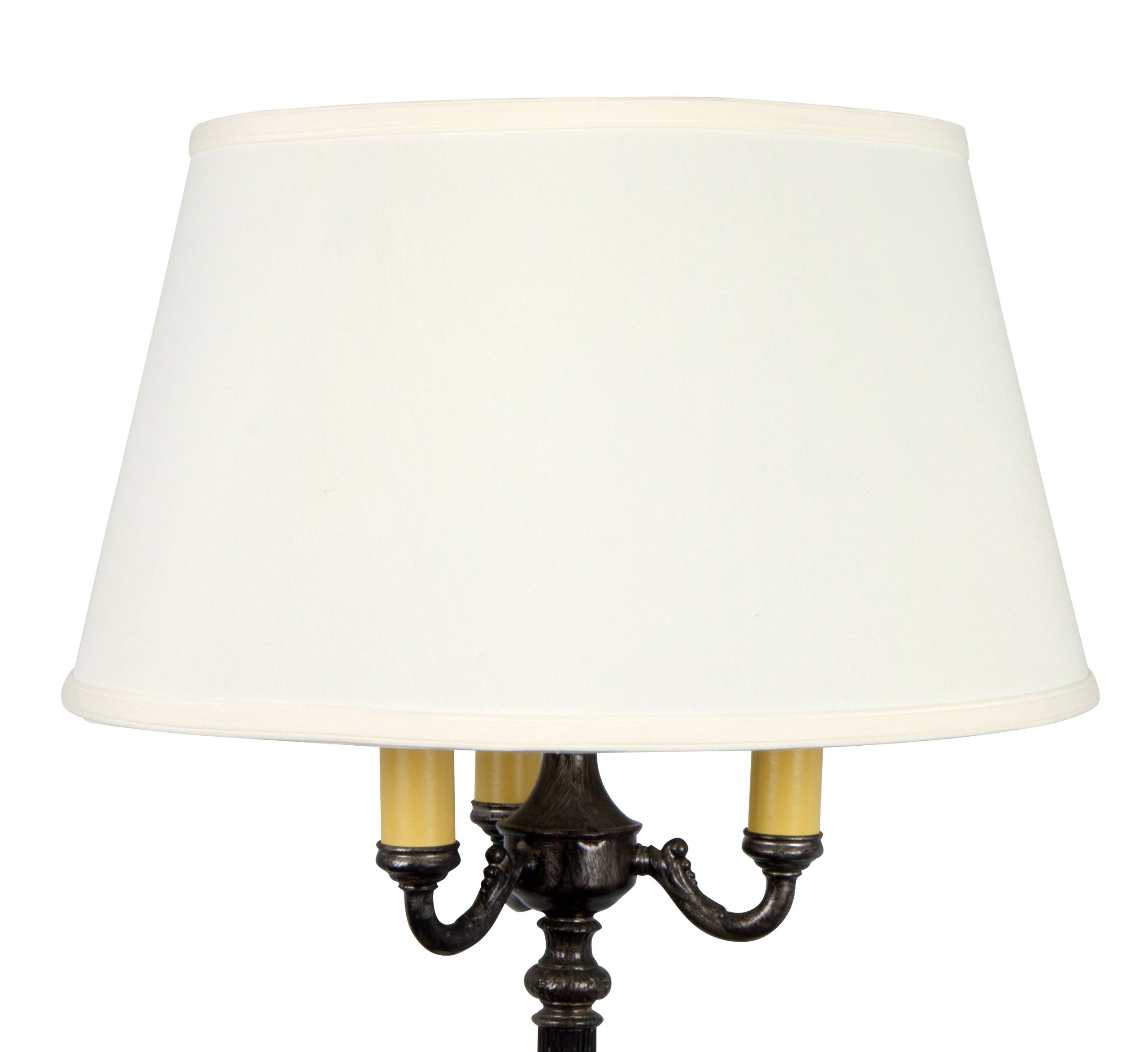 19 Inch Eggshell Silk Replacement Lamp Shade - Vintage Floor Lamp Cover for Living Room, Bedroom & Office Lighting Decor