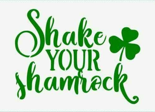 St. Patrick's Day Shamrock Stencil - Irish Country Sign Stencil for DIY Crafts, Home Decor, and Party Decorations