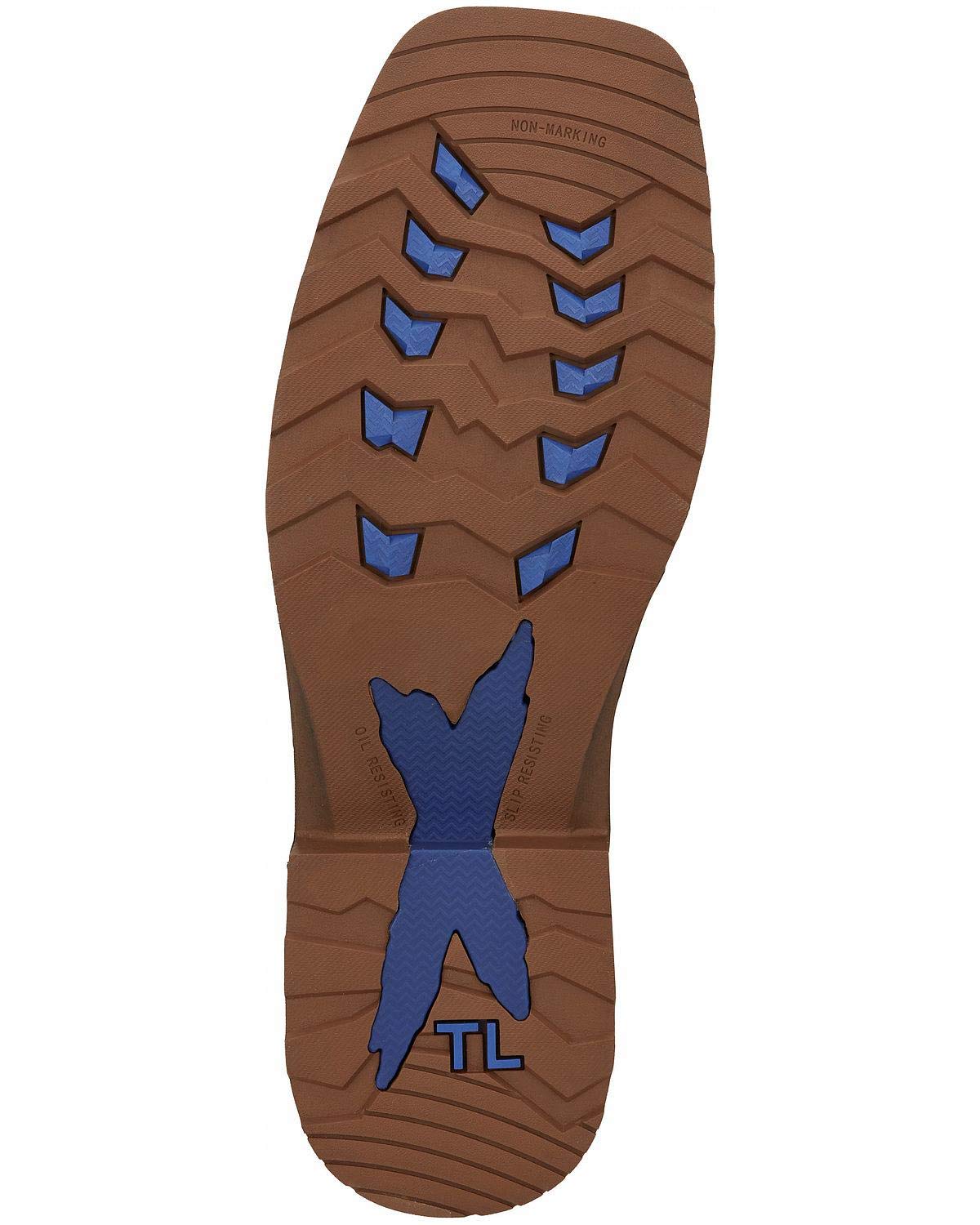 Tony Lama Men's Energy Waterproof Western Work Boots with Composite Toe - Tw3400 | Durable Safety Footwear for Construction, Ranch Work & Outdoor Activities