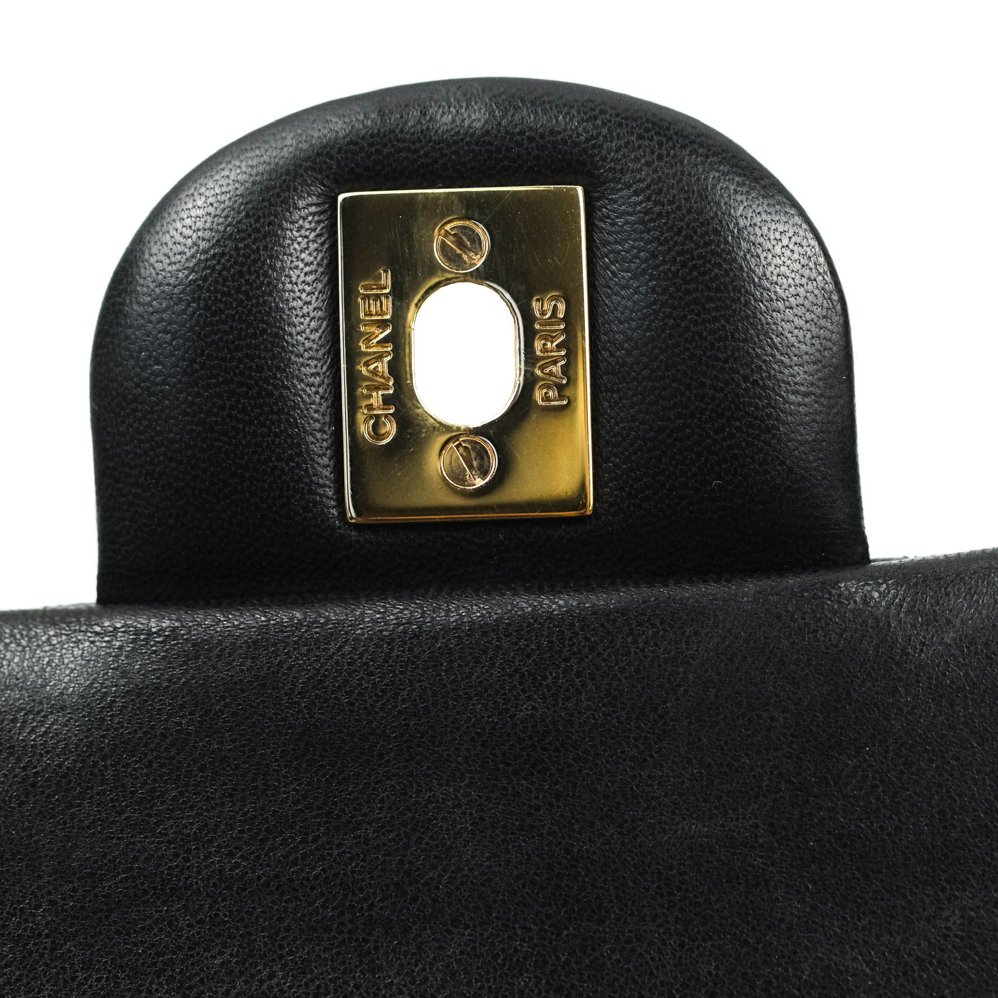 Chanel Classic Medium Double Flap Bag Black Lambskin Leather with Gold Hardware - Luxury Handbag for Women, Perfect for Evening Events & Special Occasions