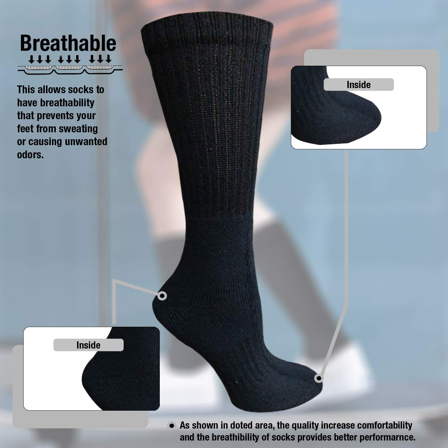 60 Pairs Men's Athletic Crew Socks Bulk Wholesale - Breathable Sports Socks for Running, Gym & Casual Wear - Multiple Case Pack Options Available