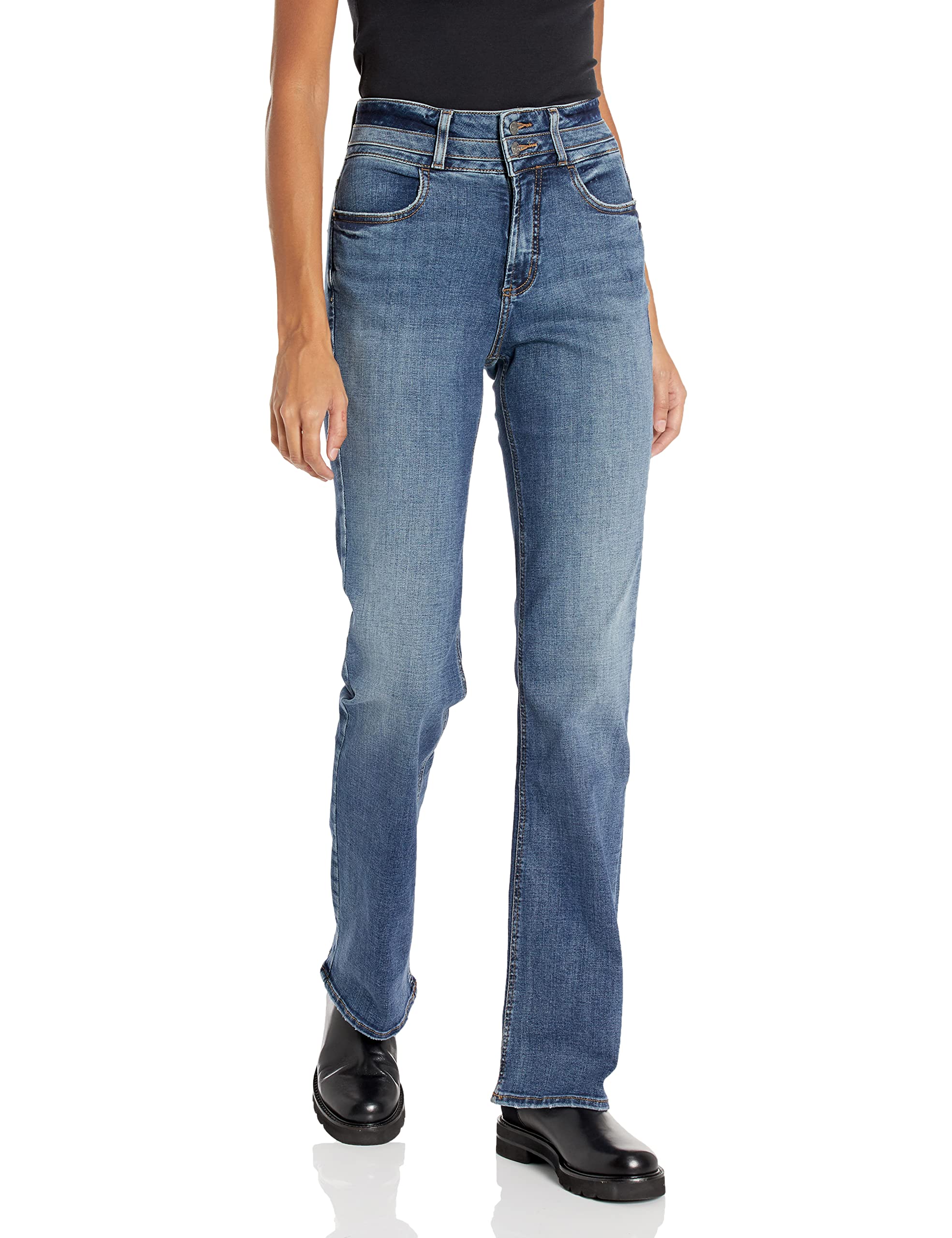 Silver Jeans Co. Women's Avery High Rise Slim Bootcut Jeans - Stretch Denim Pants for Casual & Office Wear | Perfect for Work, Date Night & Everyday Outfits