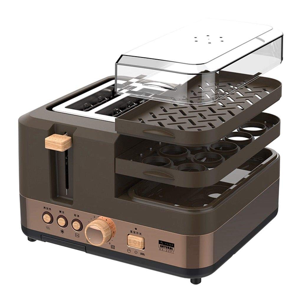 TOPCHANCES 2-Slice Electric Breakfast Sandwich Maker - Multi-Function Toaster for Eggs, Steaming & Frying - Compact Space-Saving Design - Perfect for Quick Breakfasts, Office Lunches & Small Kitchens