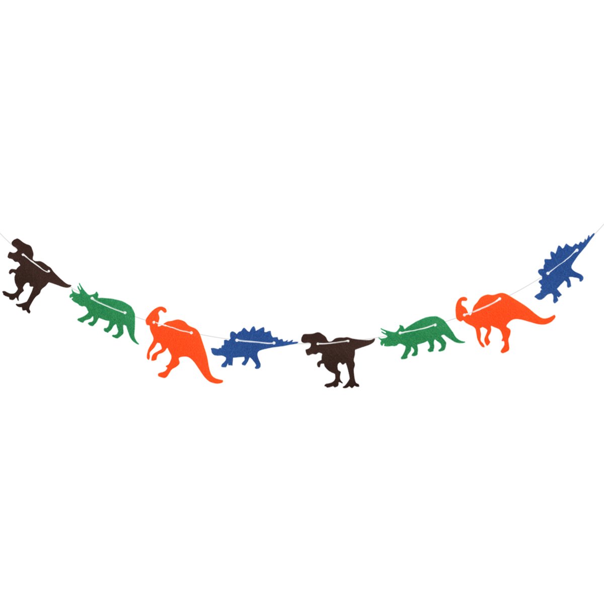 3M Non-Woven Dinosaur Flag Garland - Colorful Dinosaur Party Decorations for Birthday, Nursery, Kids Room & Classroom Decor - Perfect for Baby Showers, Themed Parties & Wall Decor