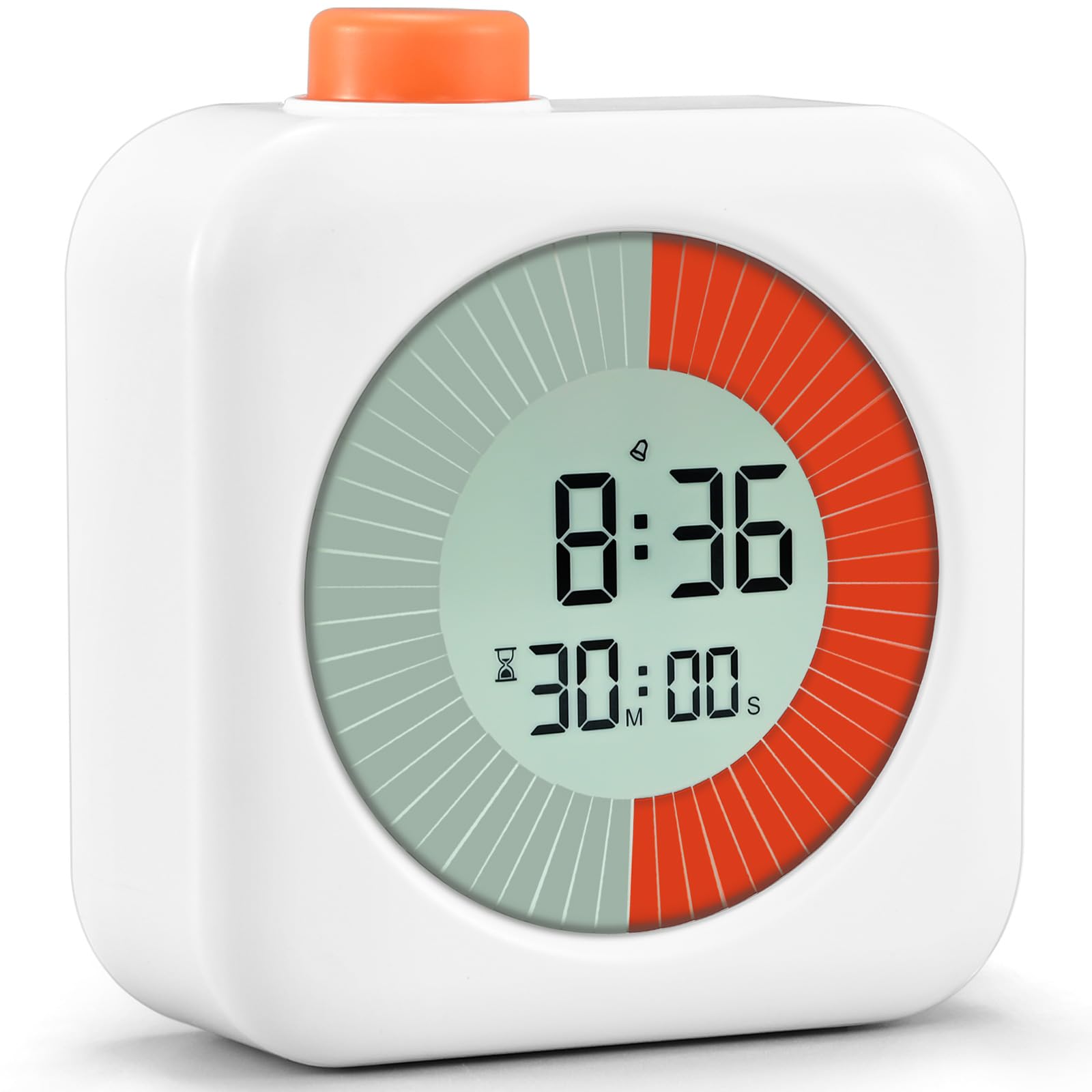 EooCoo Digital Visual Timer - 60 Minute Countdown Timer for Kids & Adults | Time Management Tool with Alarm Clock & Stopwatch (3-in-1) | Perfect for Homeschooling, Kitchen, Office, ADHD Focus & Back to School Supplies | Great for Classroom, Study Sessions & Productivity