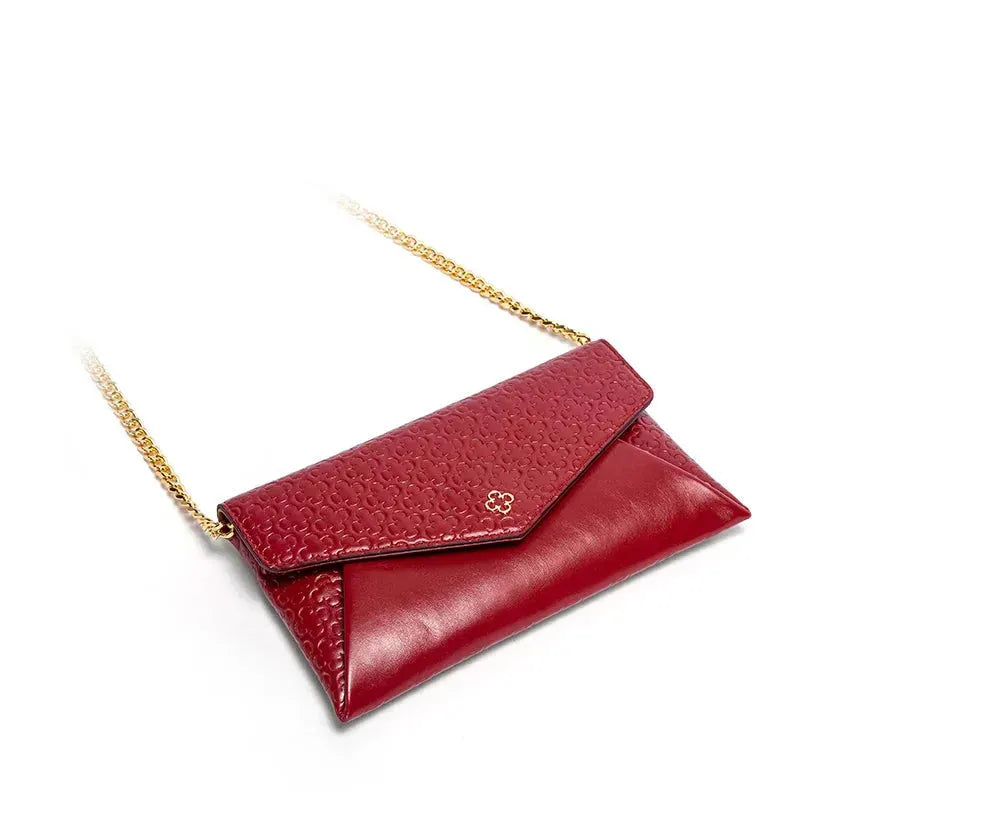 Stylish Women's Leather Envelope Clutch Bag - Elegant Crossbody Purse for Evening Parties, Weddings & Date Nights