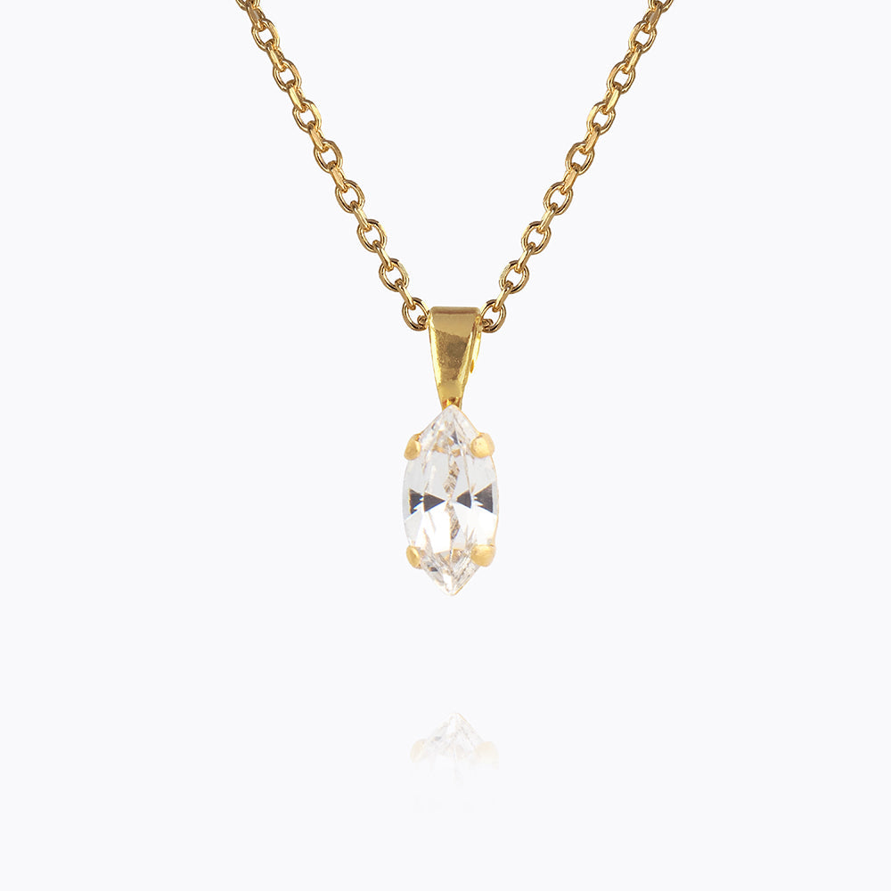 Elegant Petite Navette Crystal Necklace for Women – Perfect for Weddings, Parties & Everyday Wear